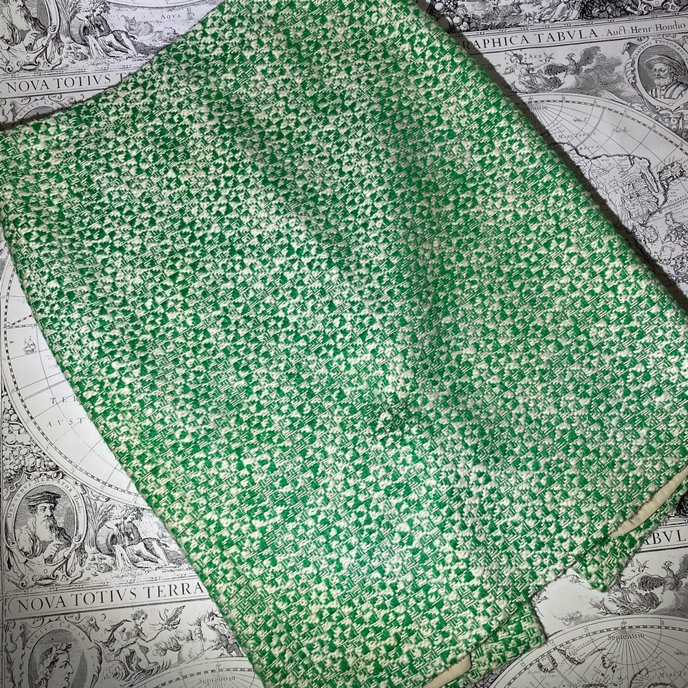J Crew no.2 pencil skirt size 4 green ivory